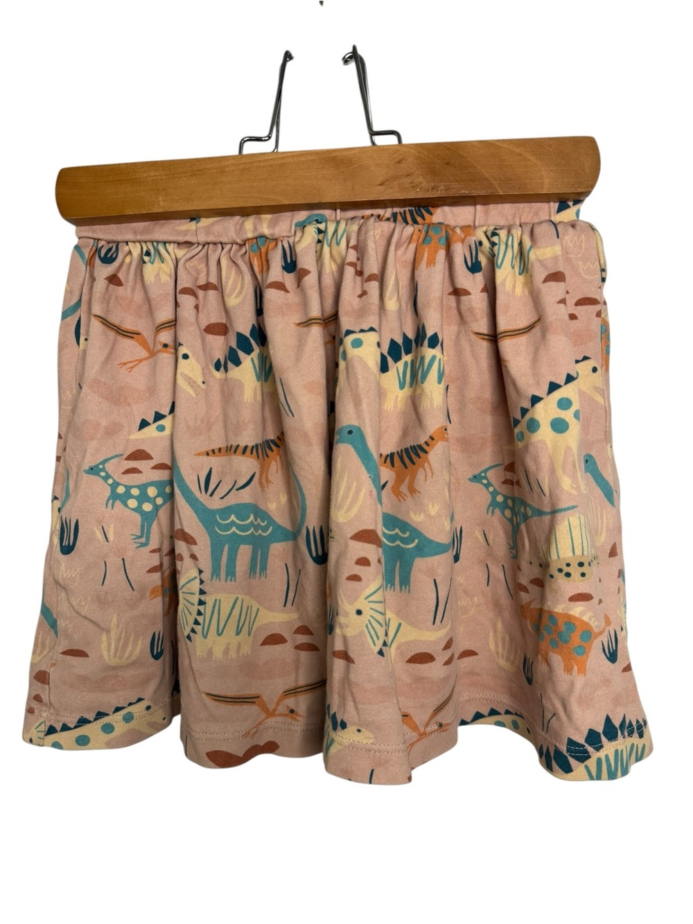Piccolina 100% Cotton Girls Pink Dinosaur Print Skirt Neutral Sz. 8